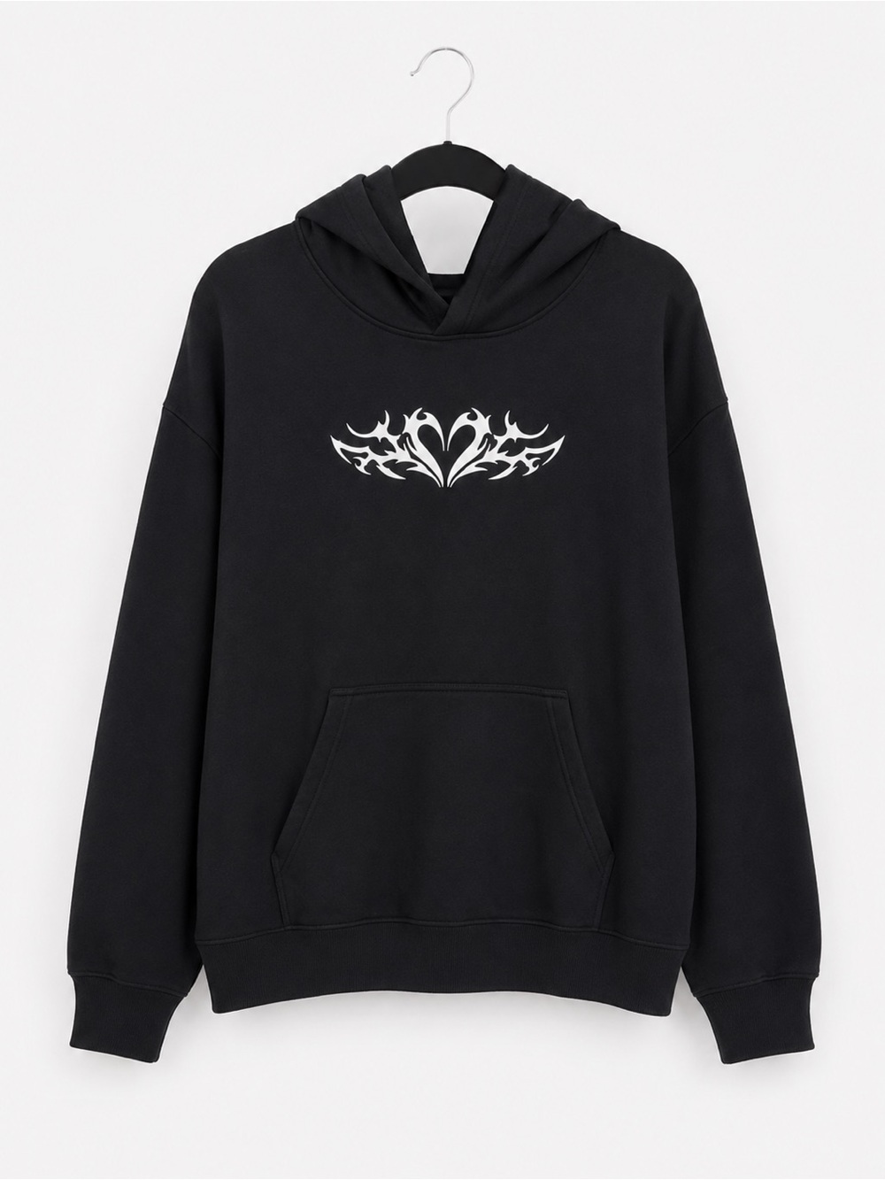 H&M oversized motif-detail hoodie sz large - Picture 2 of 5